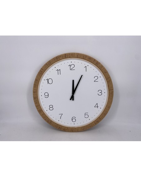 HORLOGE CADRE CORDE PAPIER+ROTIN