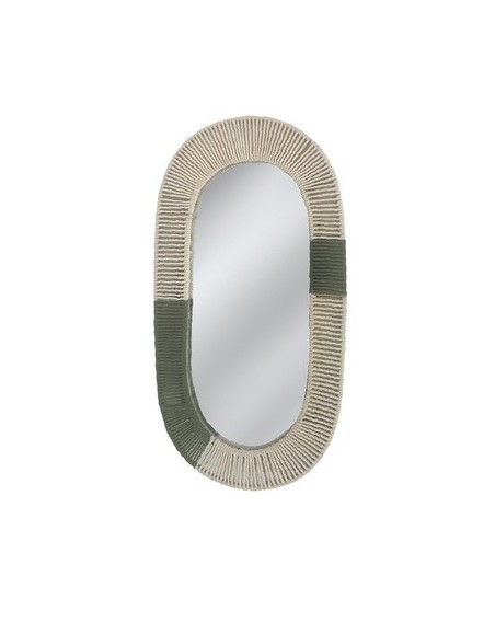 MIROIR MONICA EN CORDE COTON BICOLORE 55X30X2 CM