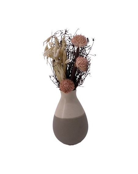 VASE CERAMIQUE FLEURS SECHEES HT 20 DIA 6 CM