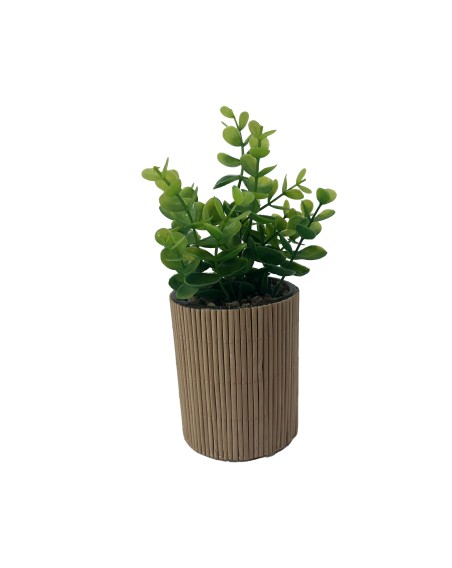 PLANTE ARTIFICIELLE POT BAMBOU H23CM