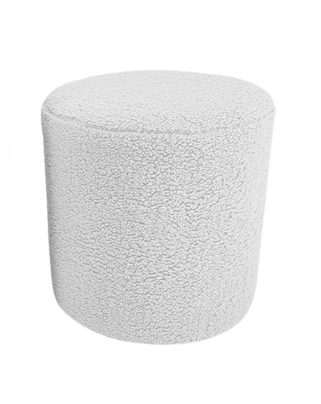 POUF SELINA BOUCLETTE 33X33X33CM ECRU