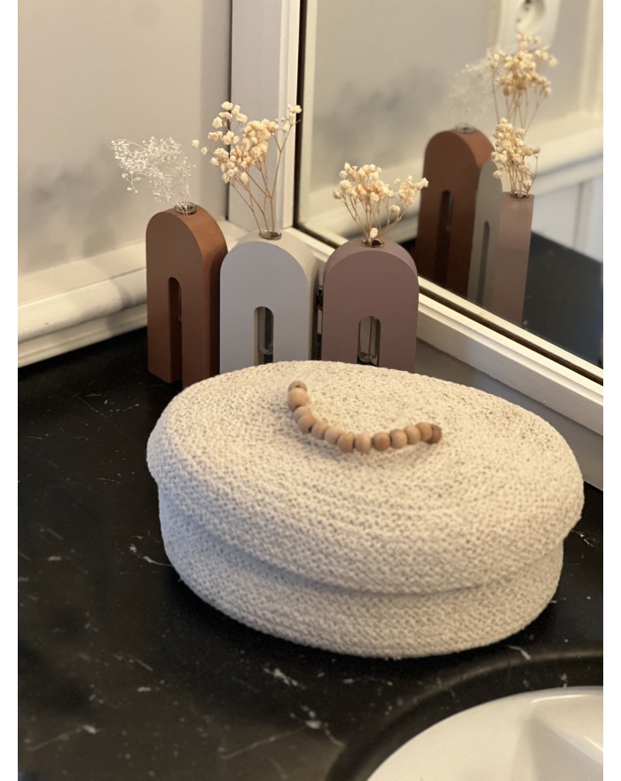 PANIER COUV.COTON + LUREX + POIGNEE PERLES