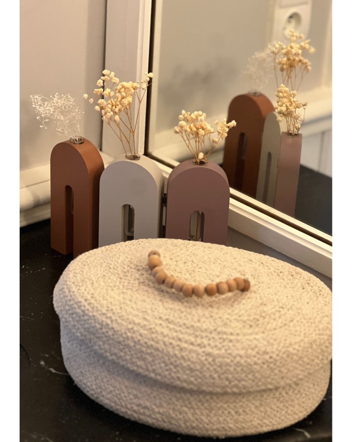 PANIER COUV.COTON + LUREX + POIGNEE PERLES