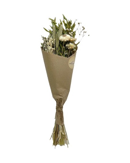 BOUQUET FLEURS SECHEES H55CM SNOW