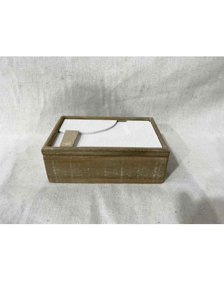 COFFRET RANGEMENT BOIS/ MDF 17X11X6,3CM