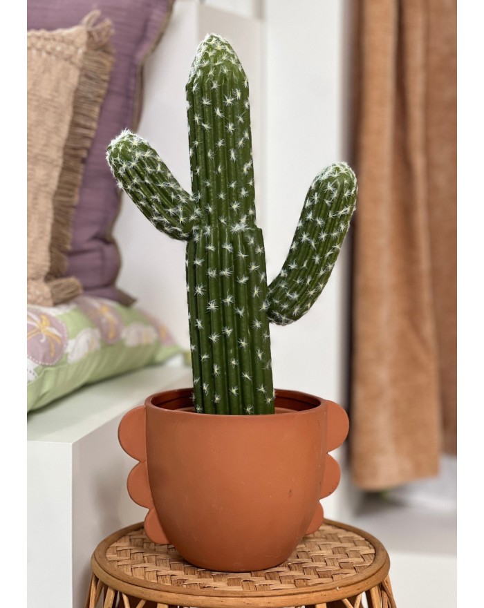 CACHE POT AILETTES TERRACOTA 18,7X14,4X13 CM