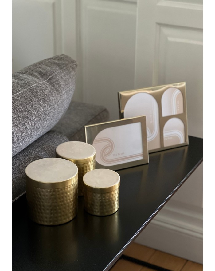 SET 3 BOITES METAL GOLD MARTELE