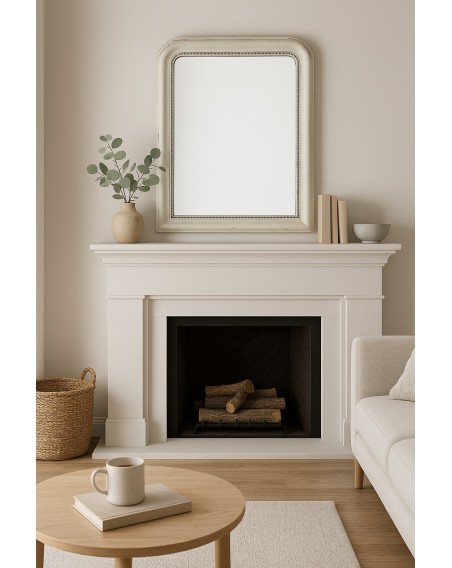 MIROIR ANTIQUE ANGLES ARRONDIS 80X60CM