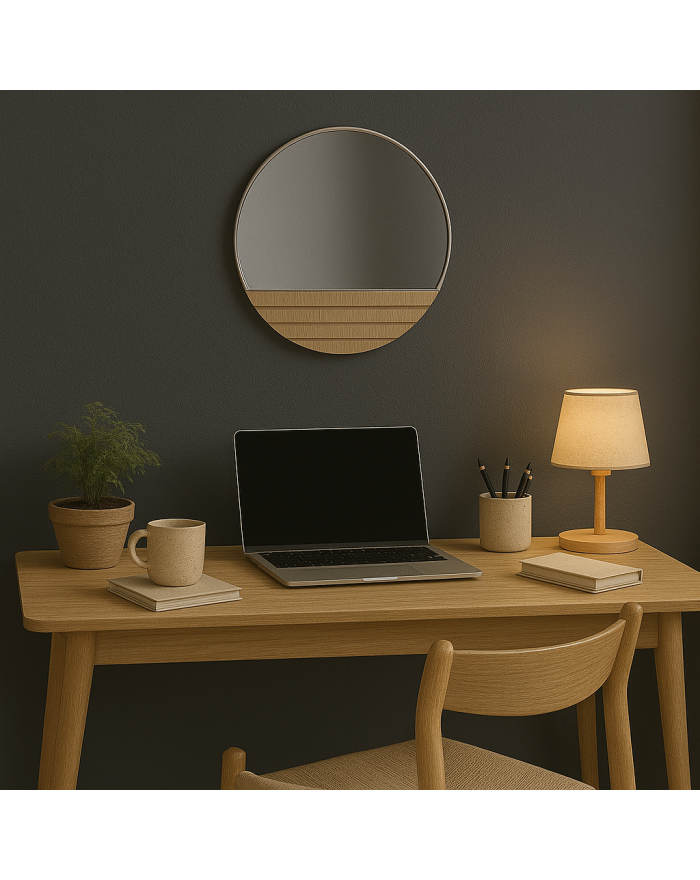 MIROIR  TASSEAUX DIA 40 CM