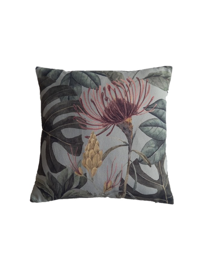 COUSSIN ANYA COTON CHAMBRAY IMPRIME FLORAL AQUARELLE