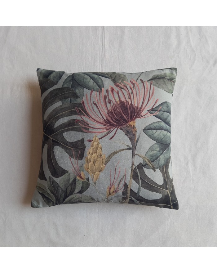 COUSSIN ANYA COTON CHAMBRAY IMPRIME FLORAL AQUARELLE