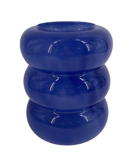 VASE  VERRE OPAQUE CEINTURE HT 23 CM