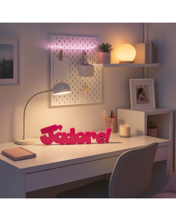 MOT DECORATIF J ADORE ROSE -