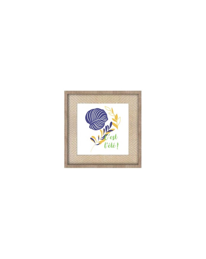 CADRE DECORATIF FINITION ROTIN 22X22X2 CM