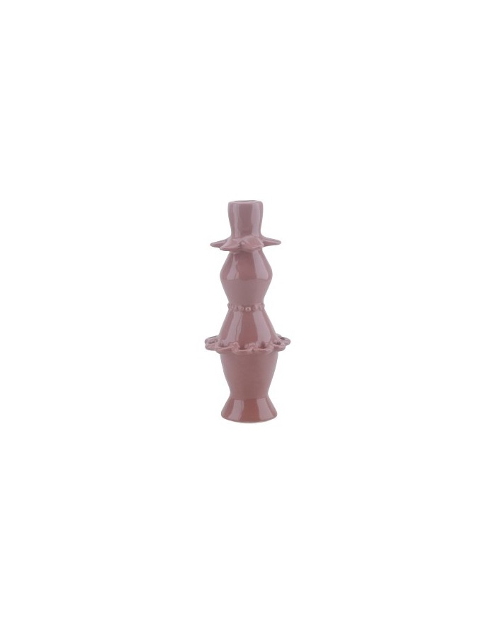 BOUGEOIR CERAMIQUE CEINTURE BOULE  H23CM