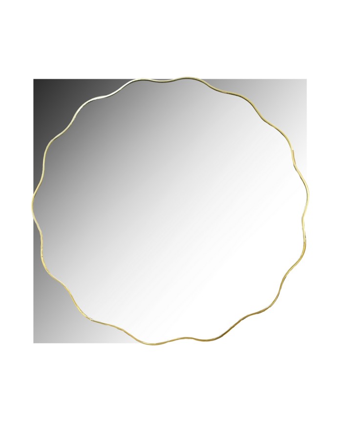 MIROIR METAL  FLEUR DIA 54CM
