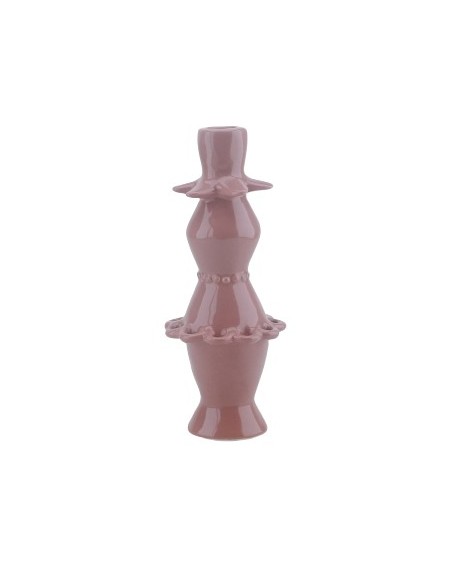 BOUGEOIR CERAMIQUE CEINTURE BOULE  H23CM