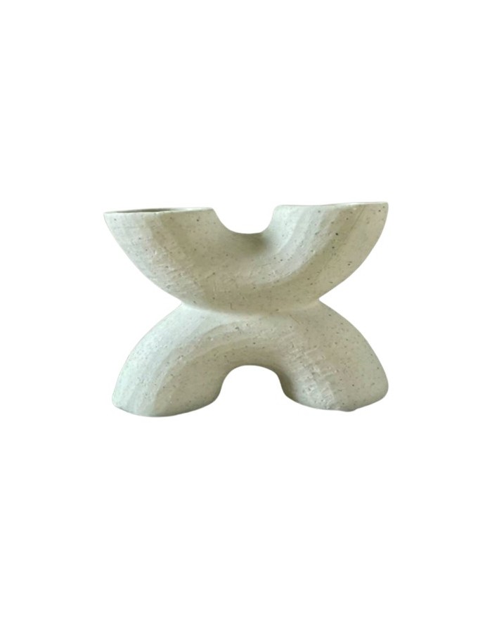 VASE  PORCELAINE DOUBLE ENTREE 15XH12 CM