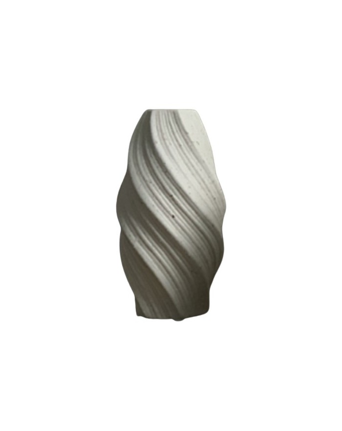 VASE PORCELAINE TWIST  EFFET GRANIT 20 CM
