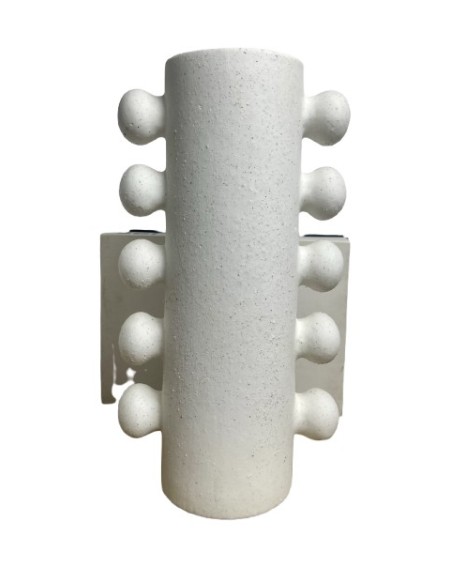 VASE PORCELAINE PERLES LATERALES H31CM