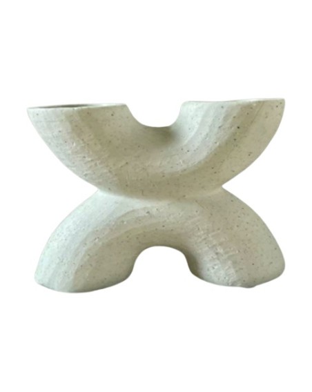 VASE  PORCELAINE DOUBLE ENTREE 15XH12 CM