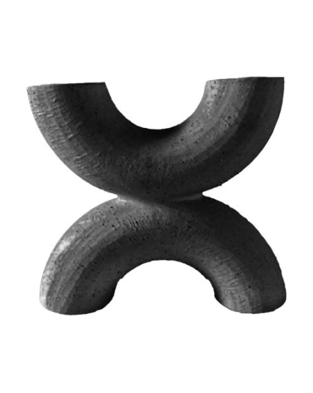 VASE  PORCELAINE DOUBLE ENTREE 21XH18 CM