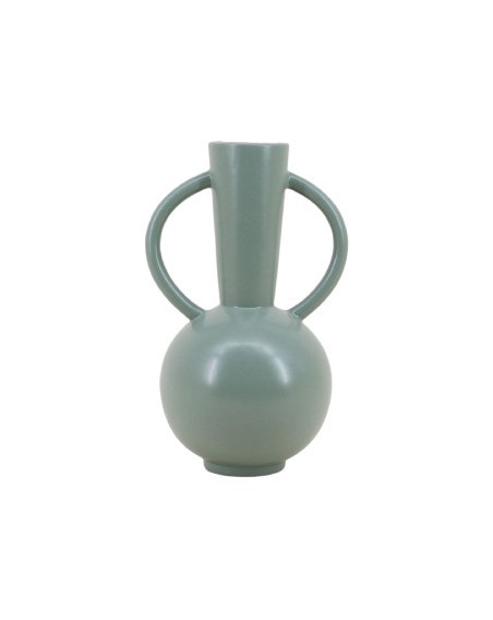 VASE  VERTDOUBLE ANSES HT 29CM