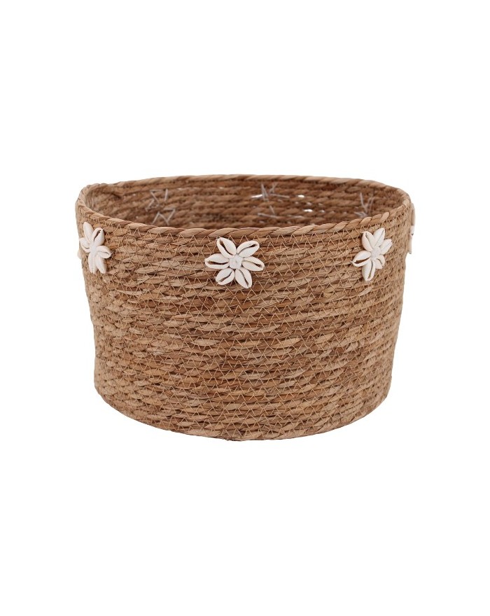 PANIER FIBRES NAT. ET COQUILLAGES  D.32CM