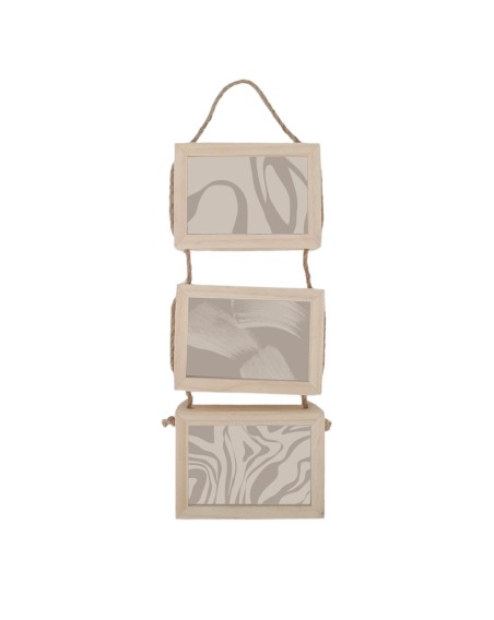 CADRE PHOTO LOU 3 VUES SUSPENDU PIN 45X17,2X4,5 CM