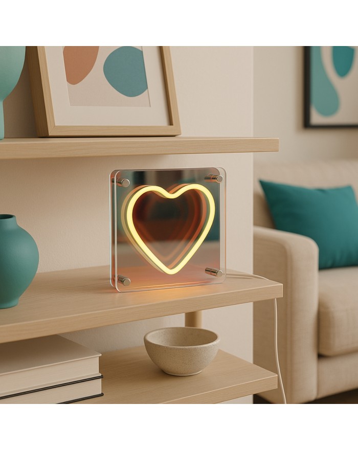 CADRE NEON COEUR DOUBLE USB...