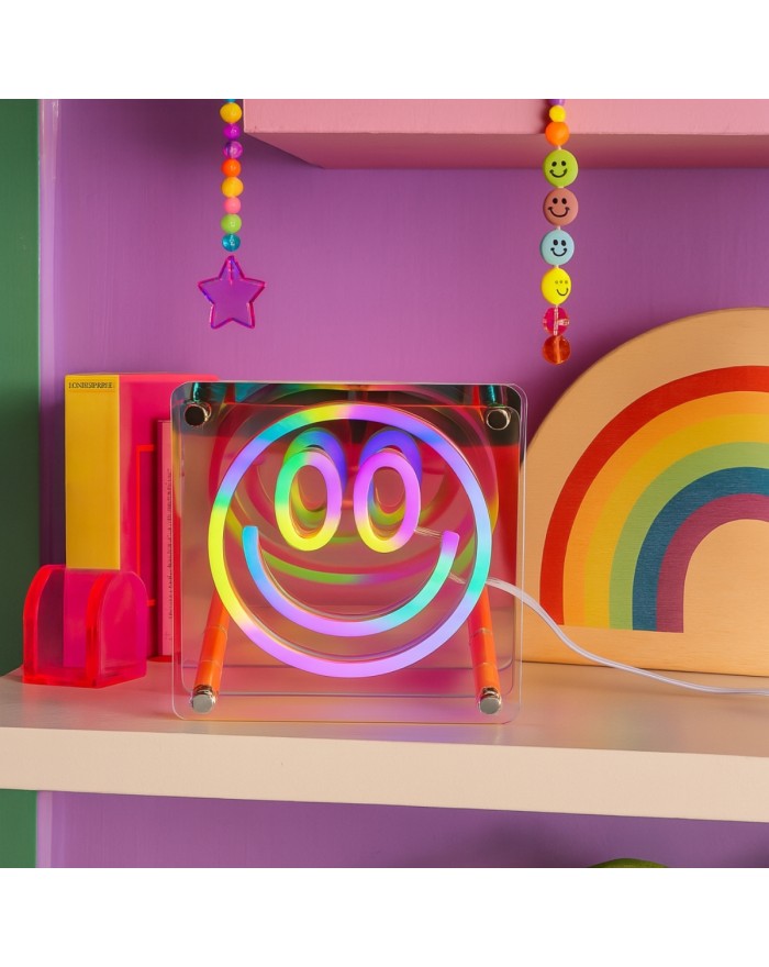 CADRE NEON SMILE USB 15X15CM