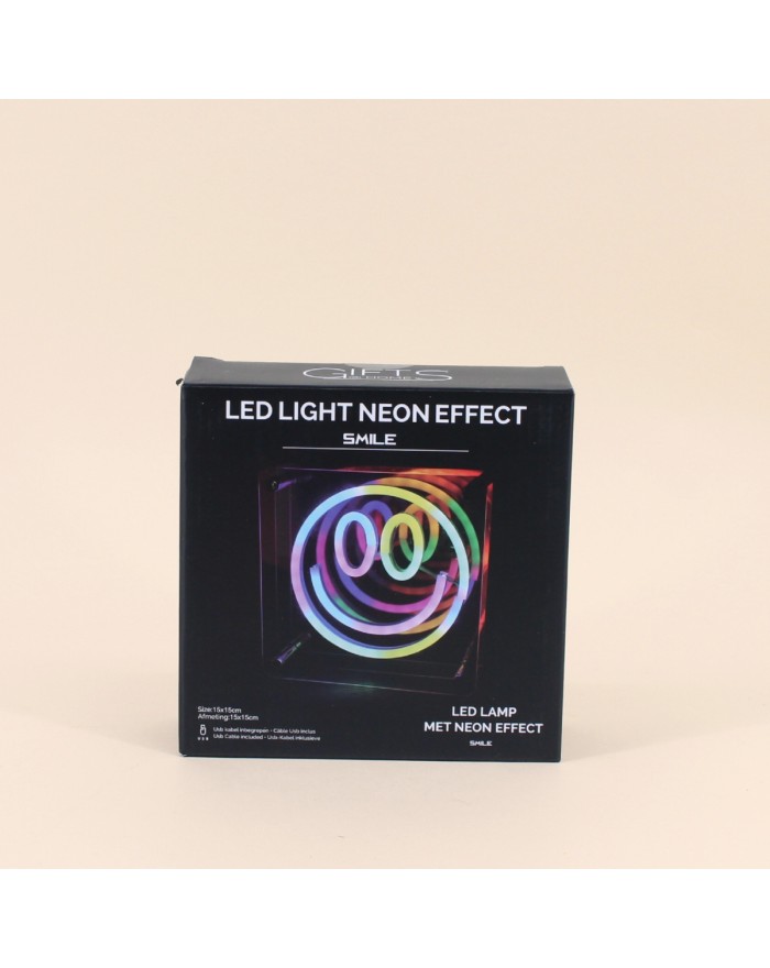 CADRE NEON SMILE USB 15X15CM