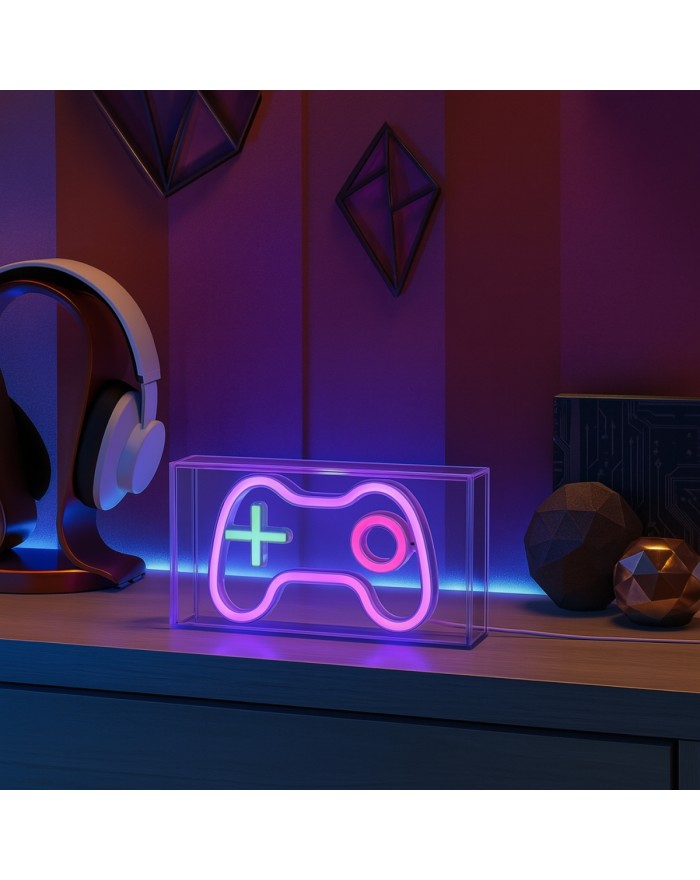 CADRE NEON CONSOLE USB 41X27CM