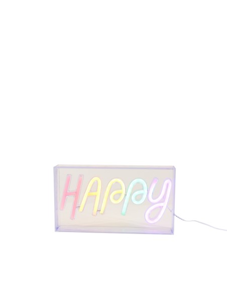 CADRE NEON HAPPY USB 23X13CM