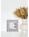 CADRE PHOTO 10X10 IMPRIME VICHY LILAS