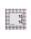 CADRE PHOTO 10X10 IMPRIME VICHY LILAS
