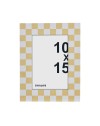 CADRE PHOTO 10X15 IMPRIME VICHY JAUNE