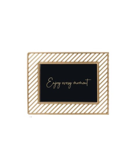 CADRE PHOTO 10X15CM METAL STRIE DORE