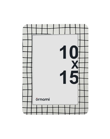 CADRE PHOTO 10X15 QUADRILLE  N&B
