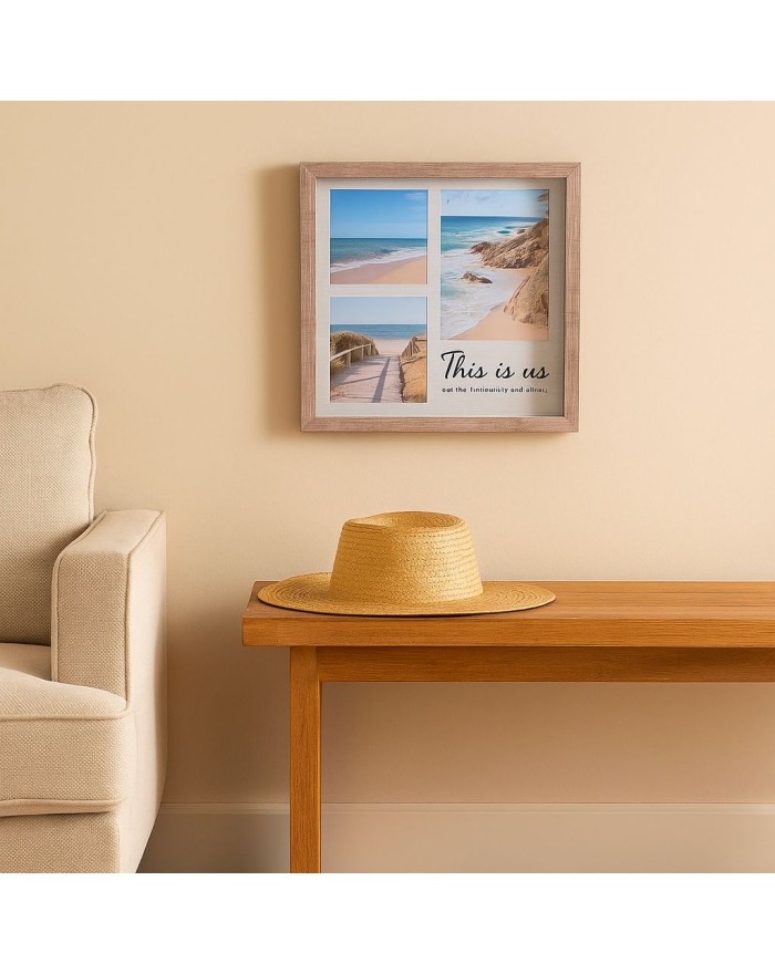 CADRE PHOTO 3 VUES  30X30CM