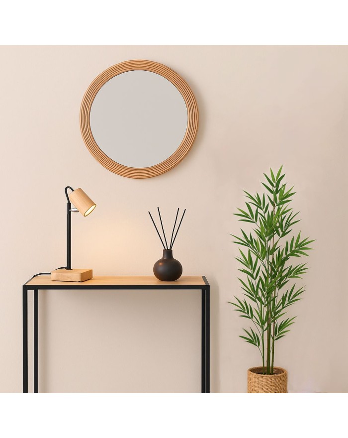 MIROIR ROTIN FONCE DIA 45 CM