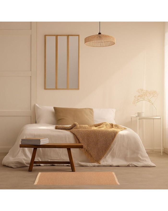 TAPIS CHEVRON 60X90 CM 50%JUTE 50% COTON