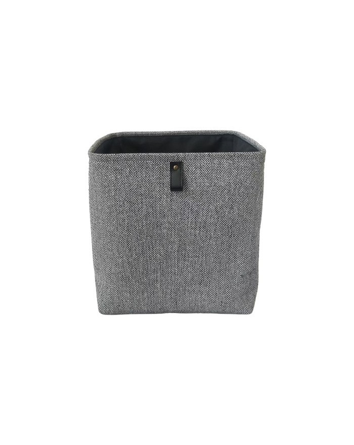 PANIER CUBE CHEVRON PATTE PU 31X31X31CM