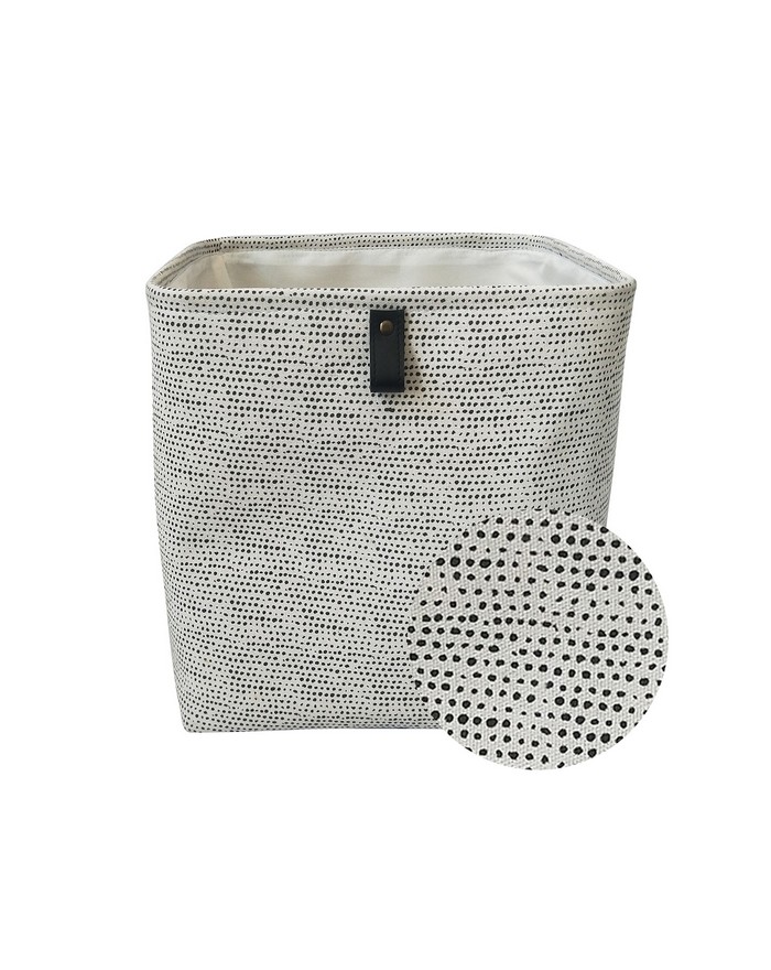 PANIER CUBE  IMPRIME PATTE PU 31X31X31CM