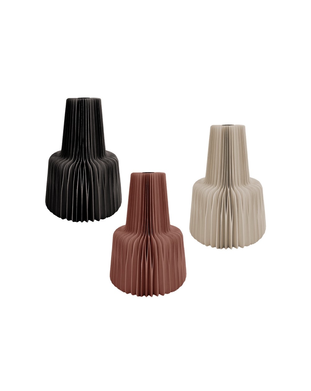 VASE PLIABLE PAPIER COULEUR D 20 X 28CM