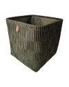 PANIER CUBE VELOURS PLISSE 31X31X31CM