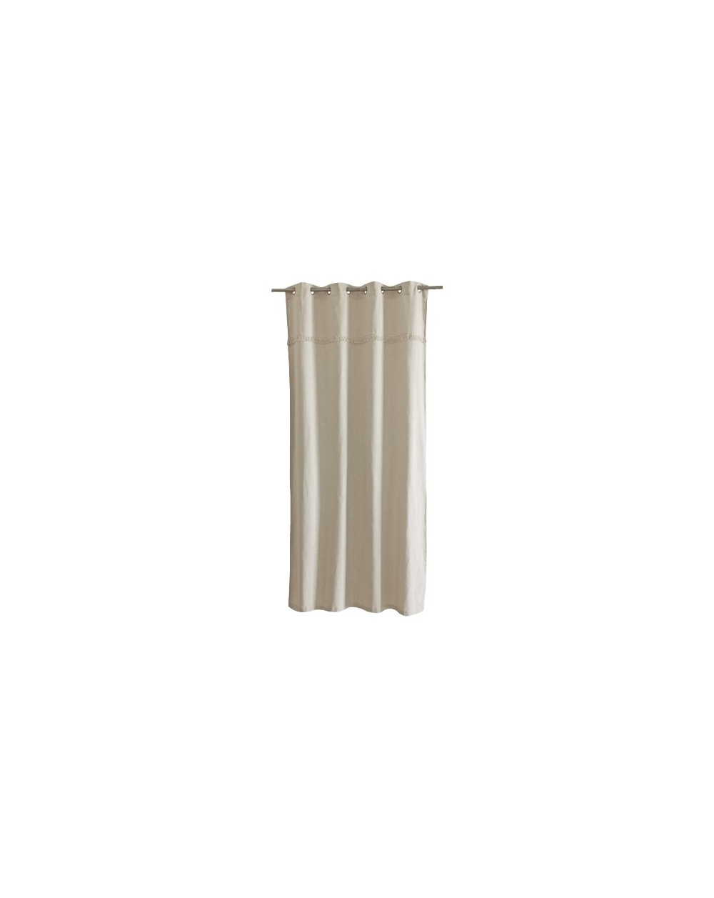 RIDEAU COTON FLAMME A FRANGES 140X260CM