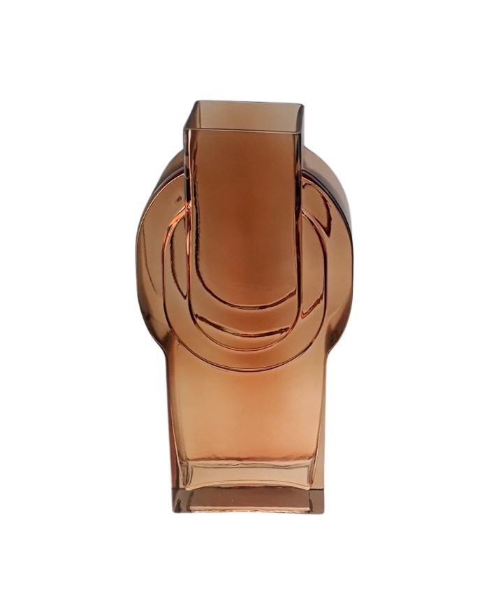 VASE VERRE VINTAGE GEOMETRIQUE H34CM