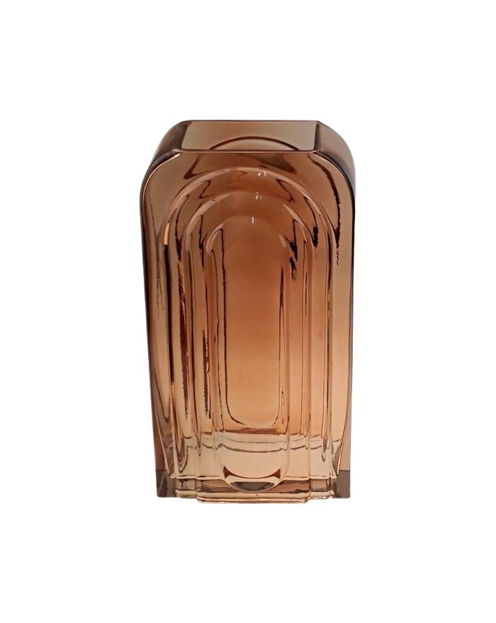 VASE VERRE VINTAGE GEOMETRIQUE H28CM