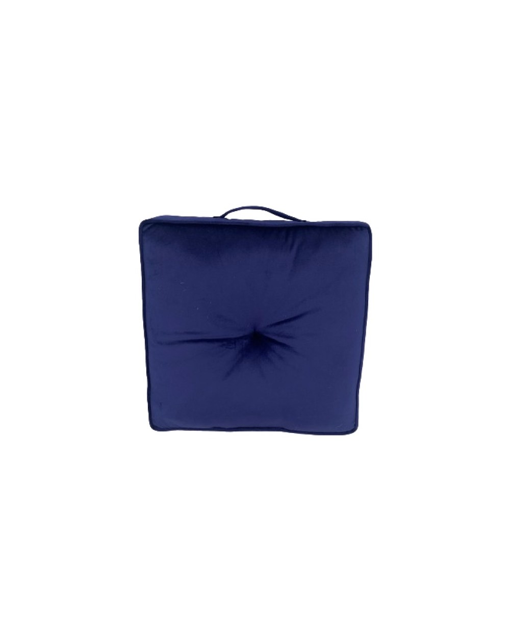 COUSSIN DE SOL  VELOURS CAPITONNE CONTOUR PASSEPOIL 40X40CM